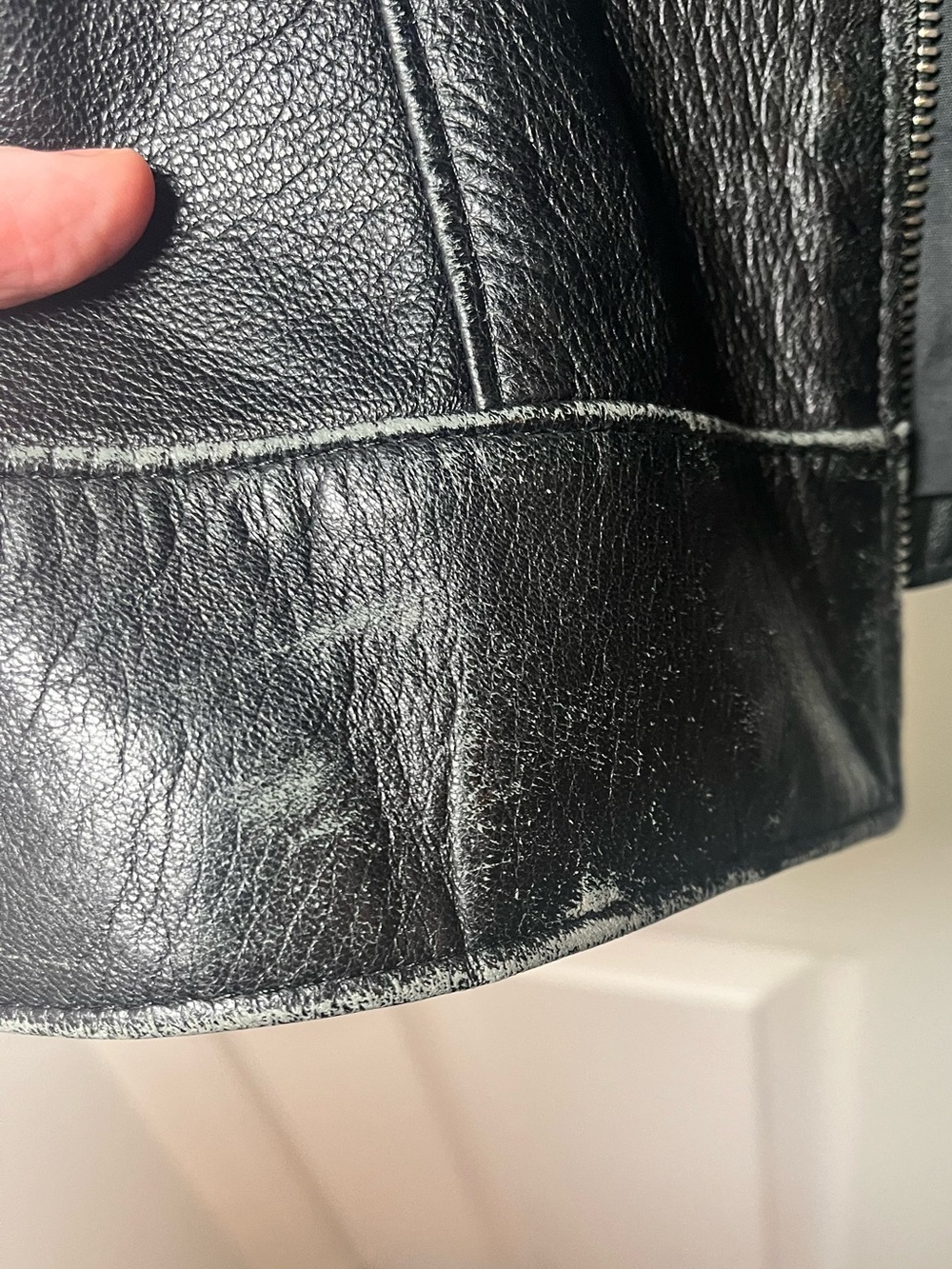 Vintage Roots Canada Black Pebbled Leather Jacket Zip Y2K - Picture 8 of 13